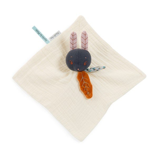 Krémszínű szundikendő Rabbit Lune – Moulin Roty-image-1