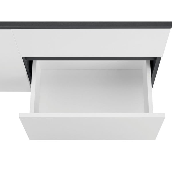 Fehér-antracitszürke fali mosdó alatti szekrény 80x53 cm Wisla – Støraa-image-3