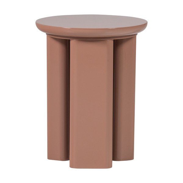 Fényes kerek tárolóasztal ø 40 cm Orivo – WOOOD