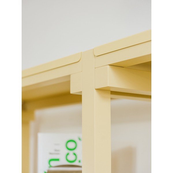 Világossárga bükkfa polcos állvány 94x180x37 cm Noru – noo.ma-image-3