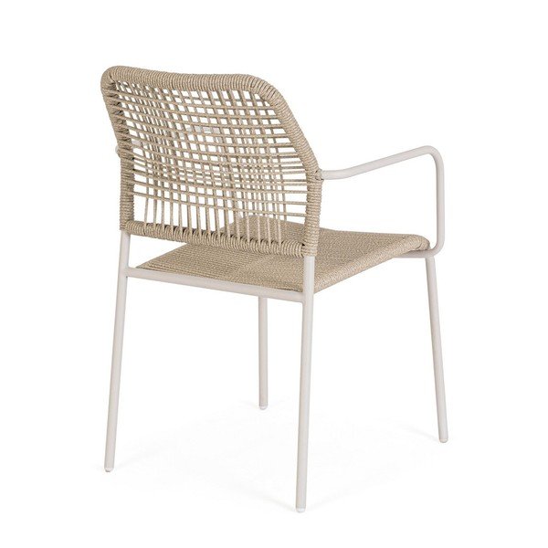 Bézs-natúr színű fém kerti szék Jable – Bizzotto-image-4