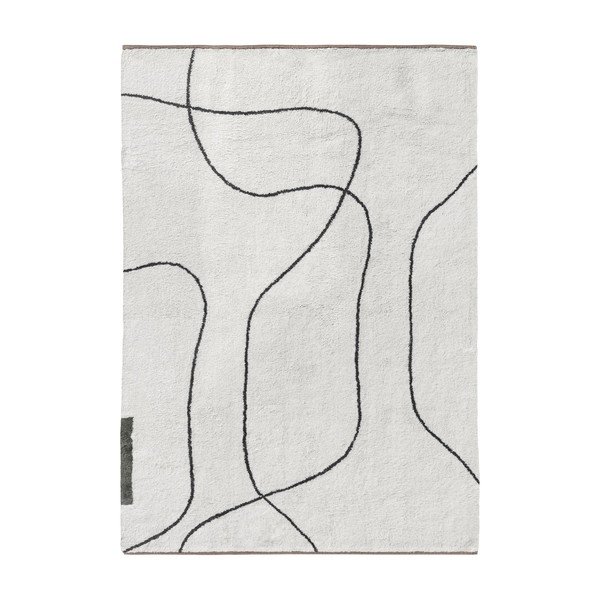 Elefántcsont színű mosható pamut szőnyeg 140x200 cm Shadow – Mette Ditmer Denmark