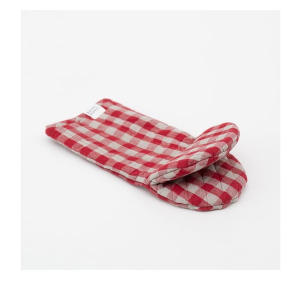 Len edényfogó Red Gingham – Linen Tales