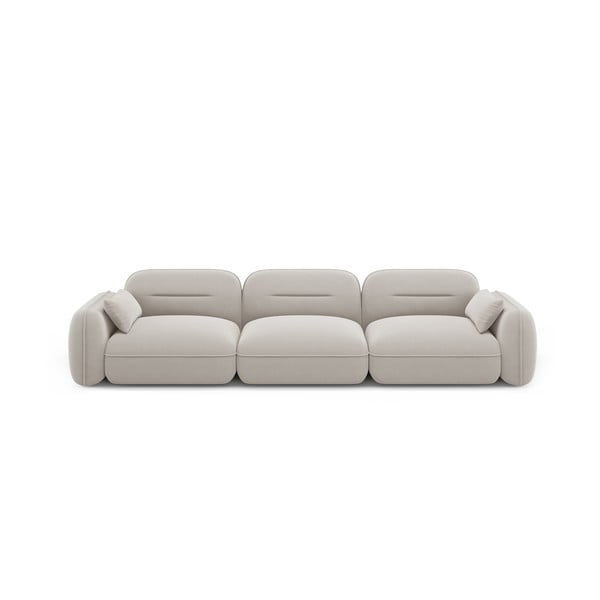 Krémszínű bársony kanapé 320 cm Audrey – Interieurs 86