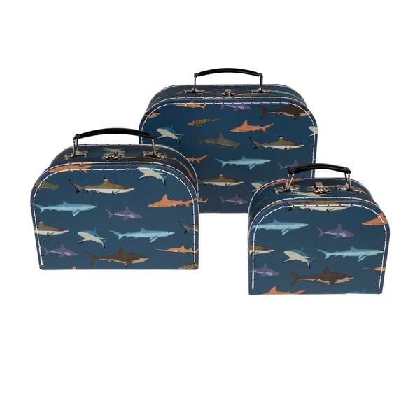 Gyerek bőrönd készlet 3 db-os Sharks - Rex London-image-3