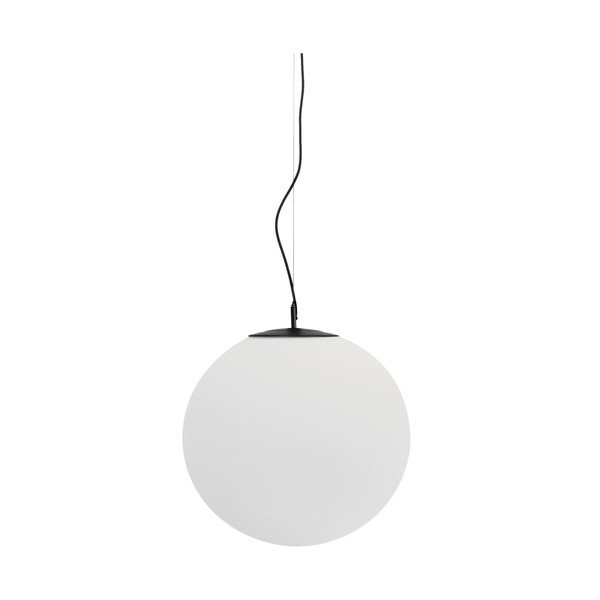 Fehér-fekete fém függőlámpa üveg búrával ø 50 cm Brisia – Kave Home