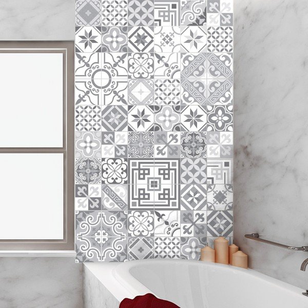 Shades of Grey 60 db-os dekorációs falmatrica szett, 15 x 15 cm - Ambiance-image-3