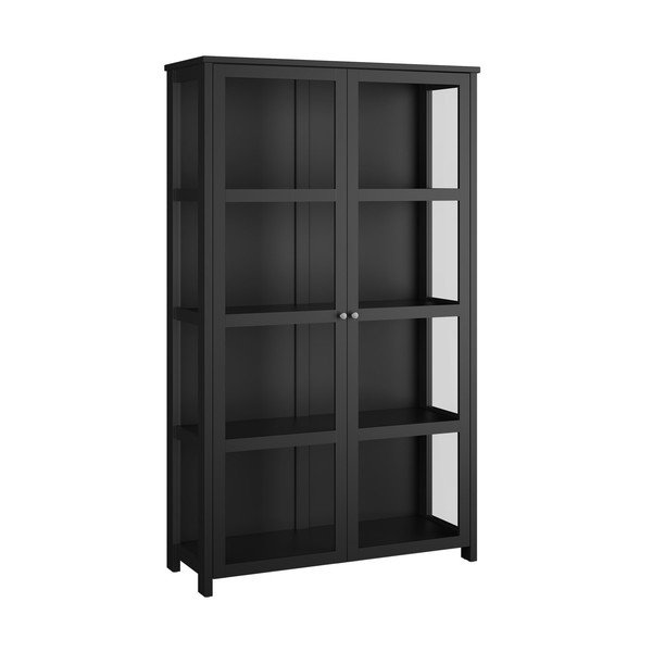 Fekete tálalószekrény 124x210 cm Excellent - Tvilum-image-2