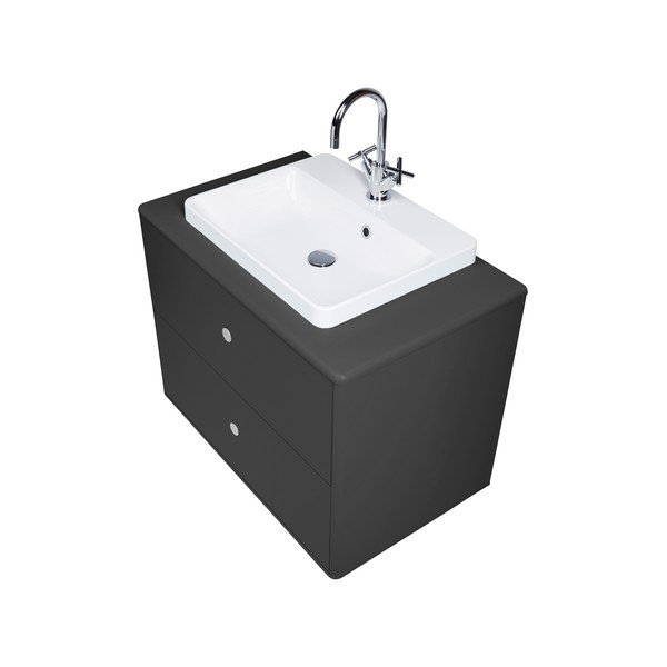 Antracitszürke fali mosdó alatti szekrény 80x62 cm Color Bath – Tom Tailor-image-3