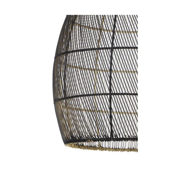 Fekete-aranyszínű függőlámpa fém búrával ø 40 cm Meya – Light & Living-image-4