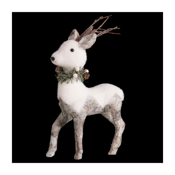 Deer fehér karácsonyi dekoráció, magasság 45 cm - Unimasa