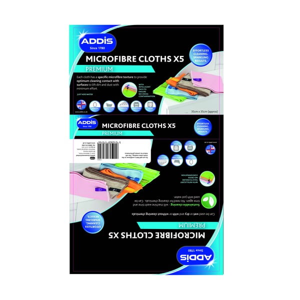 Mikroszálas törlőkendő szett 5 db-os – Addis-image-2