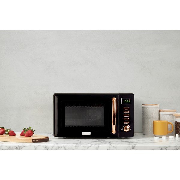 Fekete mikrohullámú sütő Black & Copper – Haden-image-3