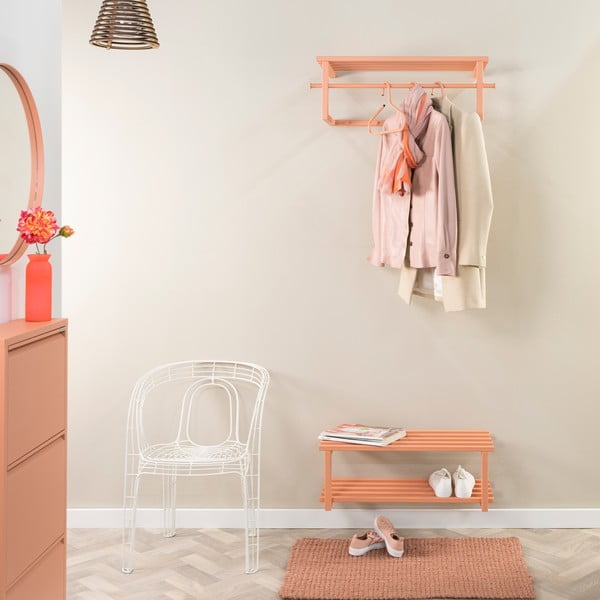 Lazacszínű fém fali fogas polccal 76 cm Marco – Spinder Design-image-1