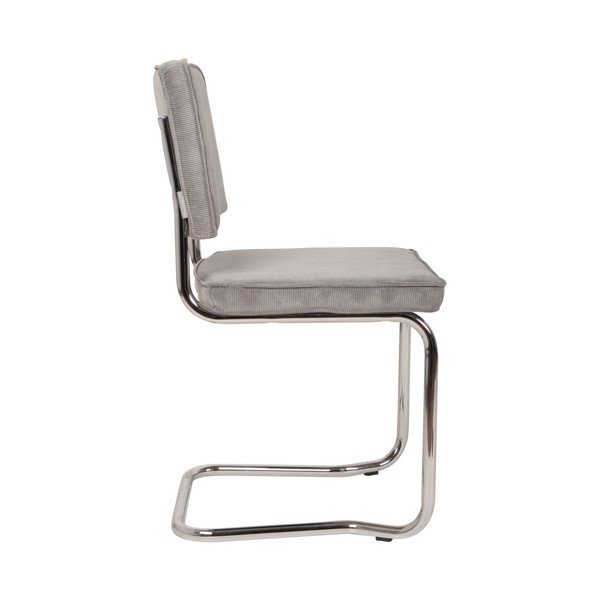 Szürke kárpitozott hinta étkezőszék szett 2 db-os Ridge Kink Rib – Zuiver-image-3