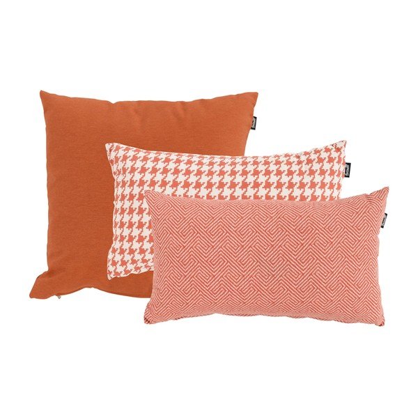 Poule narancssárga-fehér kültéri párna, 30 x 50 cm - Hartman-image-1