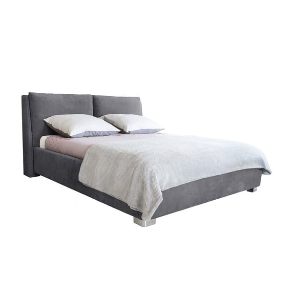 Vicky szürke kétszemélyes ágy, 140 x 200 cm - Mazzini Beds