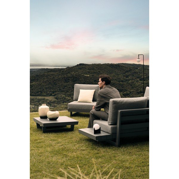 Fekete fém LED dimmelhető asztali lámpa műanyag búrával (magasság 16 cm) Cardamom – Bizzotto-image-1