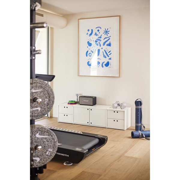 Krémszínű TV-állvány 157x42x40 cm Wally – Teulat-image-1