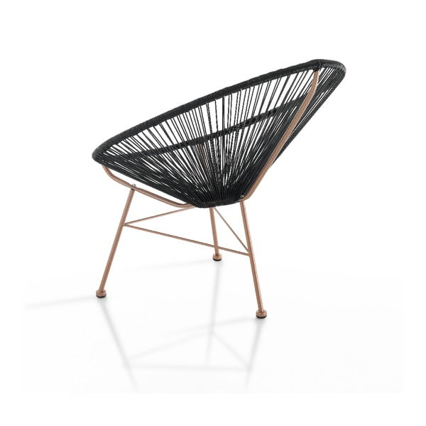 Fekete műrattan kerti fotel Numana – Tomasucci-image-2