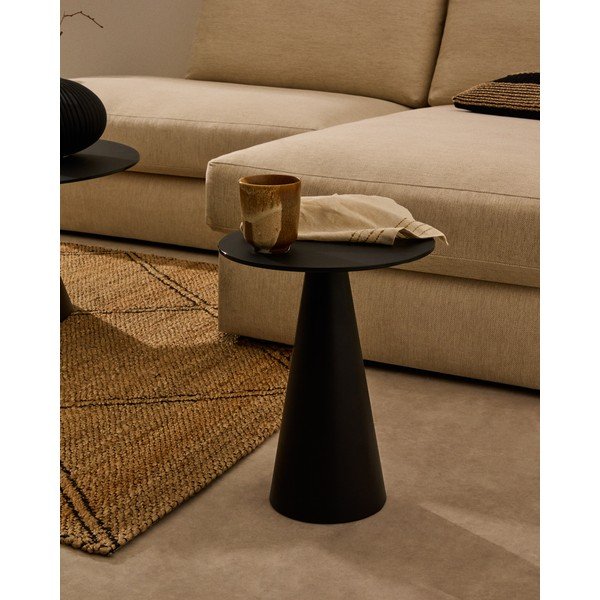 Kerek tárolóasztal üveg asztallappal ø 35 cm Wilshire – Kave Home-image-1