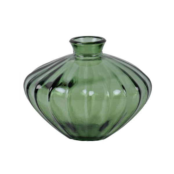 Etnico zöld újrahasznosított üveg váza, magasság 14 cm - Ego Dekor