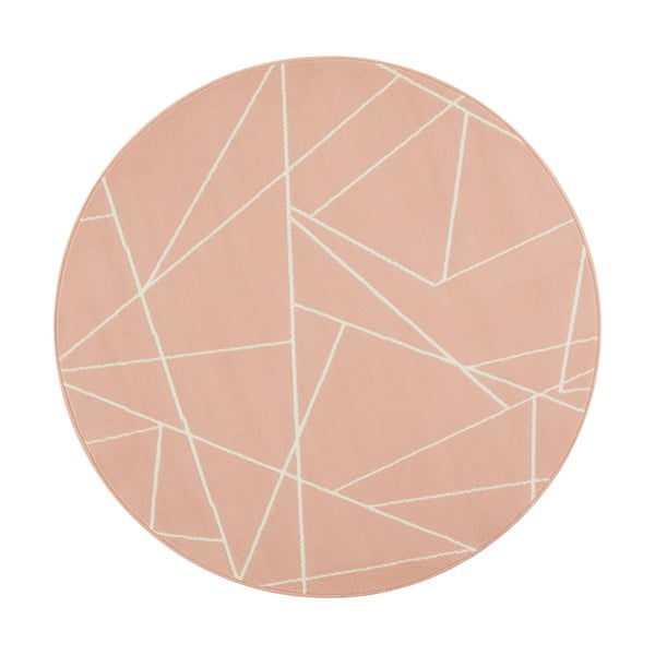 Velvet rózsaszín kerek szőnyeg, ø 140 cm - Ragami