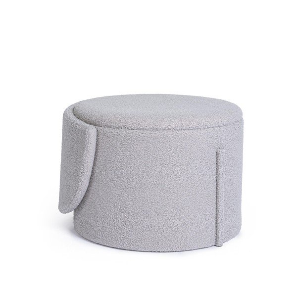 Világosszürke buklé puff Anthea – Yes Everyday-image-4