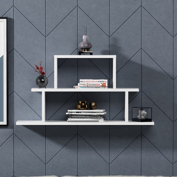 Fehér többszintes fali polc Pasific – Kalune Design-image-2