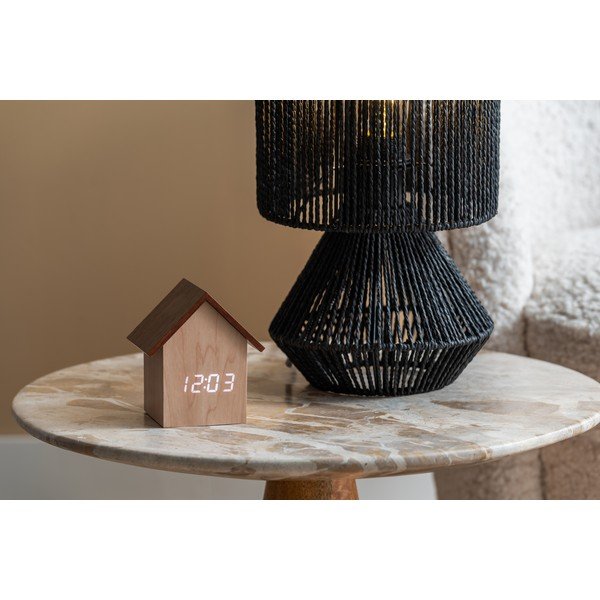 Fekete asztali lámpa papír zsinór búrával (magasság 30 cm)  Forma  – Leitmotiv-image-4