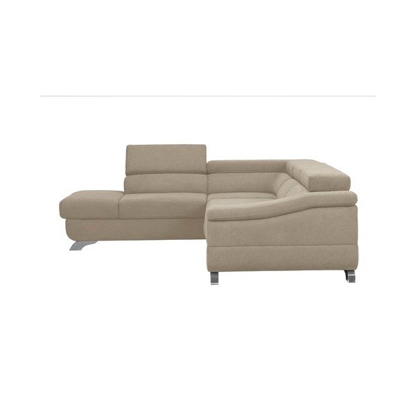 Gamma barnásszürke háromszemélyes kinyitható sarokkanapé bársony kárpittal, bal oldali - Windsor & Co Sofas-image-3