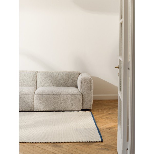 Kék-bézs kézi szövésű gyapjú szőnyeg 170x240 cm Lenu – noo.ma-image-1