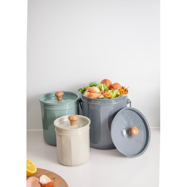 Acél edény szett komposztálható hulladékhoz 3 db-os - Kitchen Craft-image-1