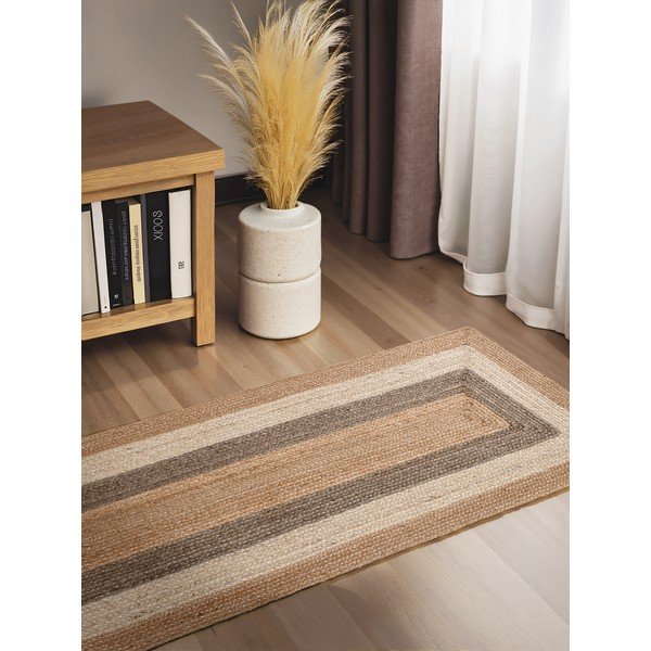 Kétoldalas-kézi szövésű juta futószőnyeg 80x300 cm Juno – Hanse Home-image-1