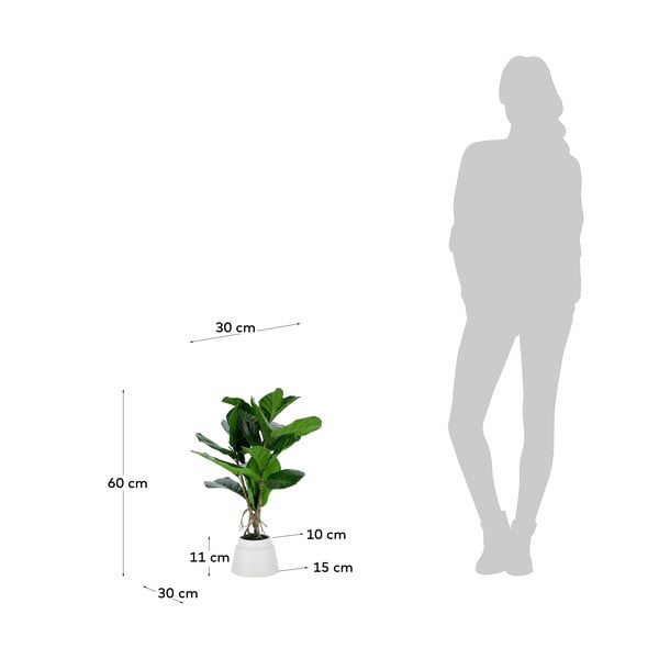 Fikusz műnövény (magasság 60 cm) Lyrata – Kave Home-image-2