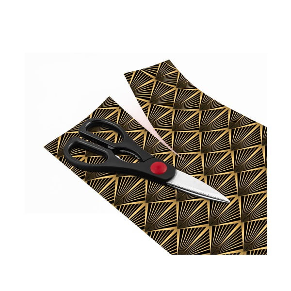 Draka fekete-aranyszínű dekorációs bútortapéta - Ambiance-image-2