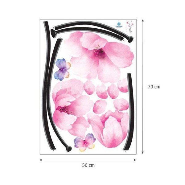 Pink Flowers And Butterflies falmatrica szett - Ambiance-image-1