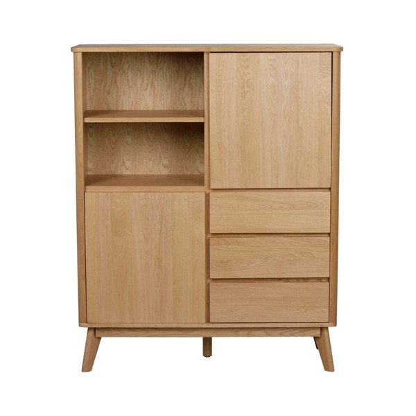 Yumi natúr tölgyfa komód, magasság 138 cm - Rowico-image-1