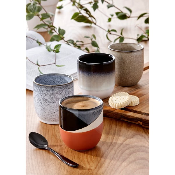 Cafe fekete-fehér agyagkerámia bögre, 300 ml - Ladelle-image-2