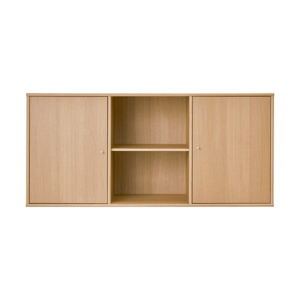 Natúr színű alacsony függő komód tölgyfa dekorral 133x61 cm Mistral – Hammel Furniture