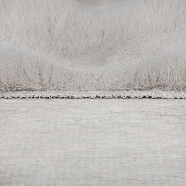 Világosszürke szintetikus szőrme szőnyeg 80x150 cm Waffle Faux Fur – Flair Rugs-image-4