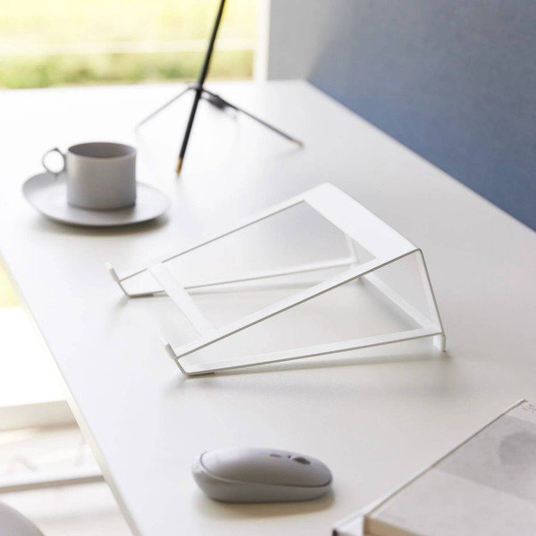 Fehér fém laptop tartó állvány Tower – YAMAZAKI-image-1