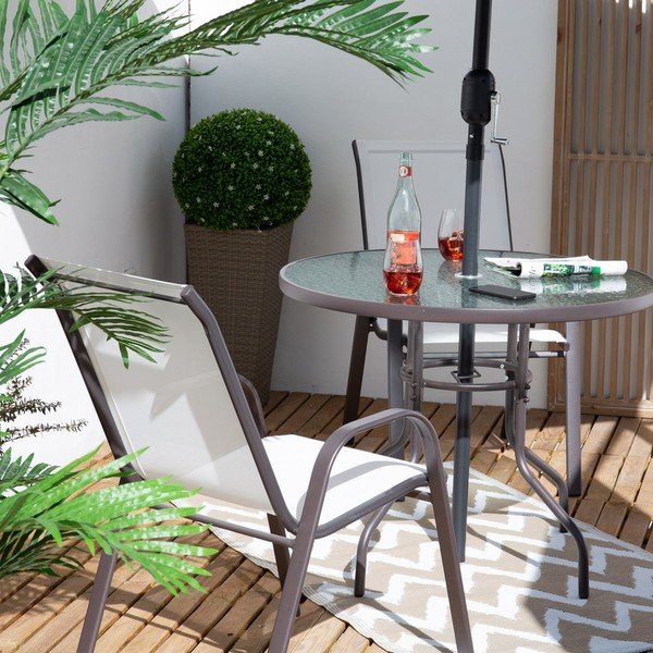 Fekete-fehér kerti szék Clasic – LDK Garden-image-1
