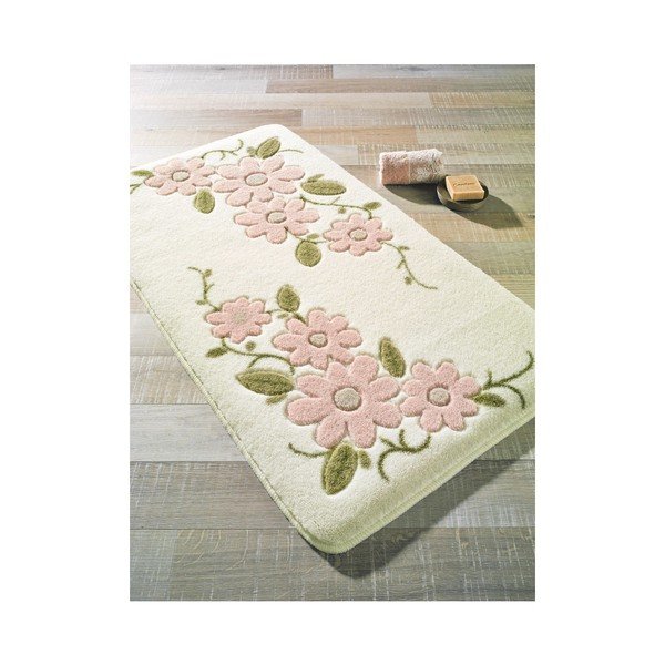 Confetti Bathmats Margherita fehér fürdőszobai szőnyeg, 50 x 57 cm-image-3