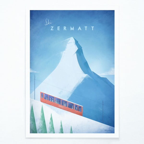 Poszter Zermatt, 50x70 cm - Travelposter