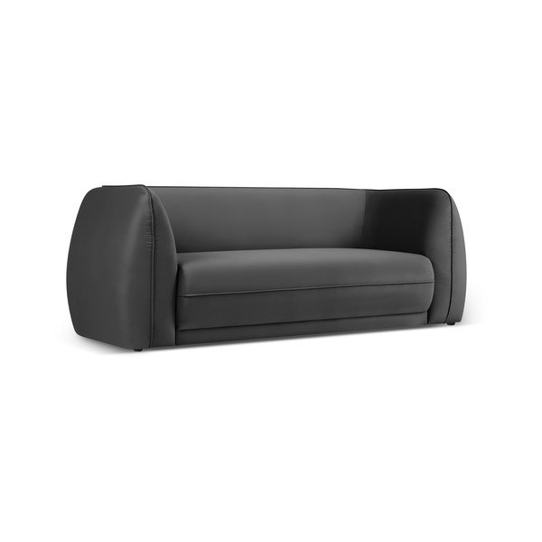 Sötétszürke bársony kanapé 190 cm Lando – Micadoni Home-image-2
