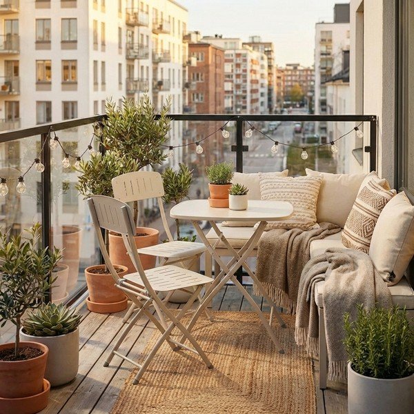 Bézs acél kétszemélyes kerti étkezőgarnitúra Yvonne – Bizzotto-image-1