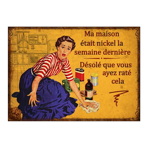 Fém falitábla 21x15 cm Maison Michel – Antic Line