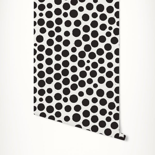Delia fekete-fehér öntapadós tapéta, 60 x 300 cm - LineArtistica