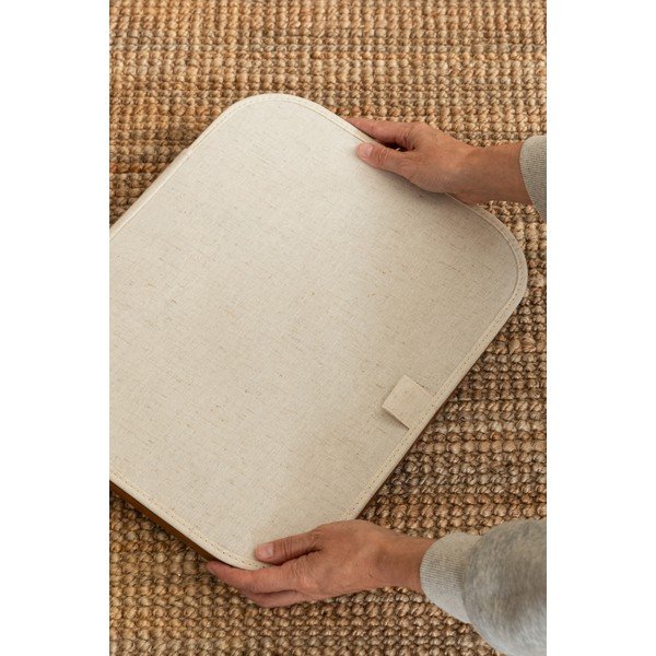 Krémszínű textil szennyeskosár Bamboo/Linen – Bigso-image-3